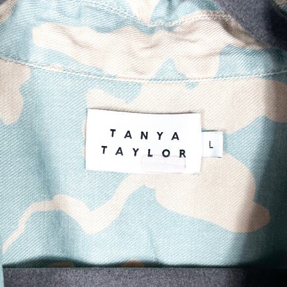 Tanya Taylor Skye Romper Blue Floral Collared Front Zip Linen Blend Sz XS‎ - Picture 8 of 12